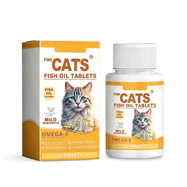Cat Fish Oil Tablets for Skin, Coat & Joint Health