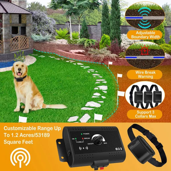 Electric Dog Fence System with Training Collar
